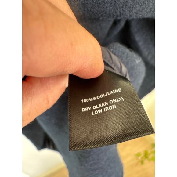 Lafayette 148 New York Sleeveless Wool Sheath Dress - Blue, 8 - Picture 6 of 10